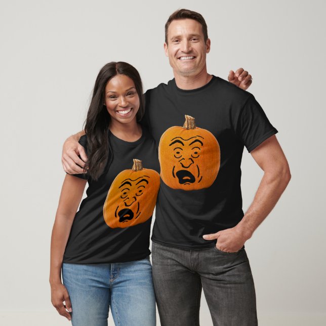 Jack O'Lantern Scared Face Halloween Unisex T-Shirt (Unisex)