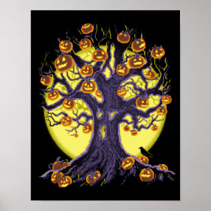 Jack O'Lantern Tree Poster