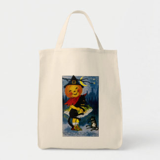 Jack o'Lantern Witch Tote Bag