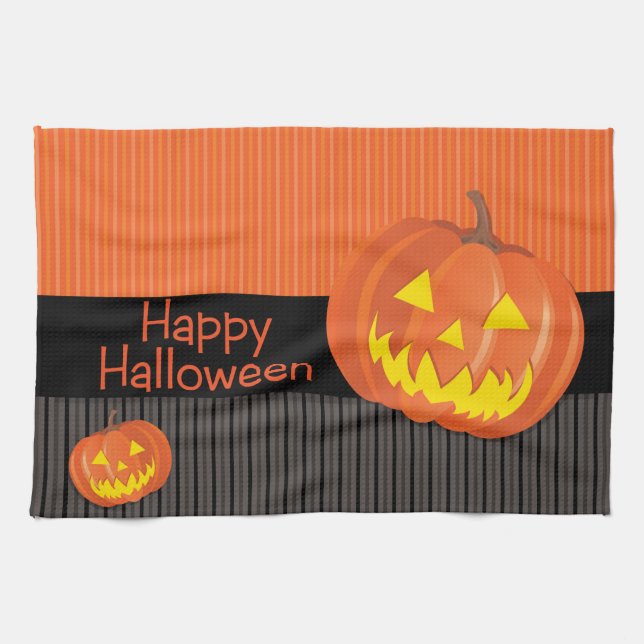 Jack O'Lanterns! Tea Towel (Horizontal)