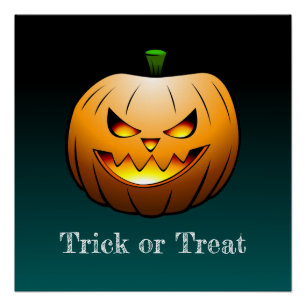 Jack O'lanterns Trick or Treat Poster