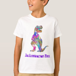 Jack osaurus Funny Colourful Cute T Rex Dinosaur T-Shirt