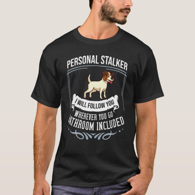 Jack Parson Russell Terrier Dog  Puppies Owner T-Shirt (Front)