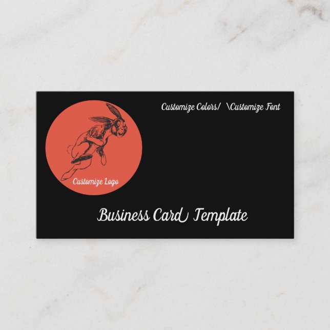 Jack Rabbit Logo Business Card (Front)