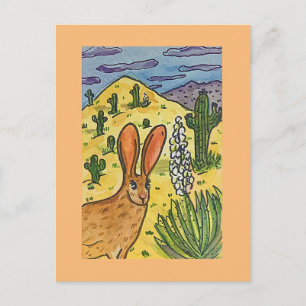 Jack Rabbit, Original Art Parody Postcard