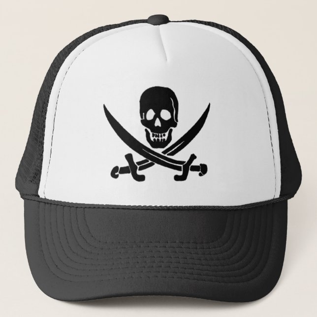 Jack Rackham-Black Trucker Hat (Front)