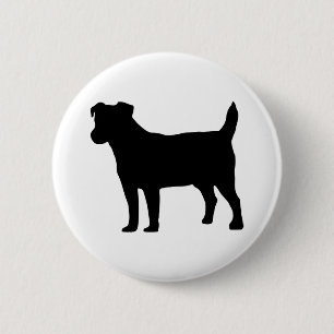Jack russel 6 cm round badge