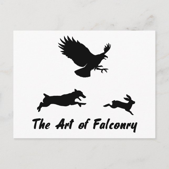 Jack Russel and Falconry Postcard (Front)