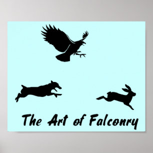 Jack Russel and Falconry Poster