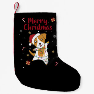 Jack Russel Christmas Dog Winter Animals Dogs Adul Small Christmas Stocking