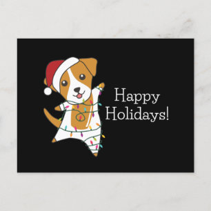 Jack Russel Christmas Dog Winter Animals Dogs Post Postcard