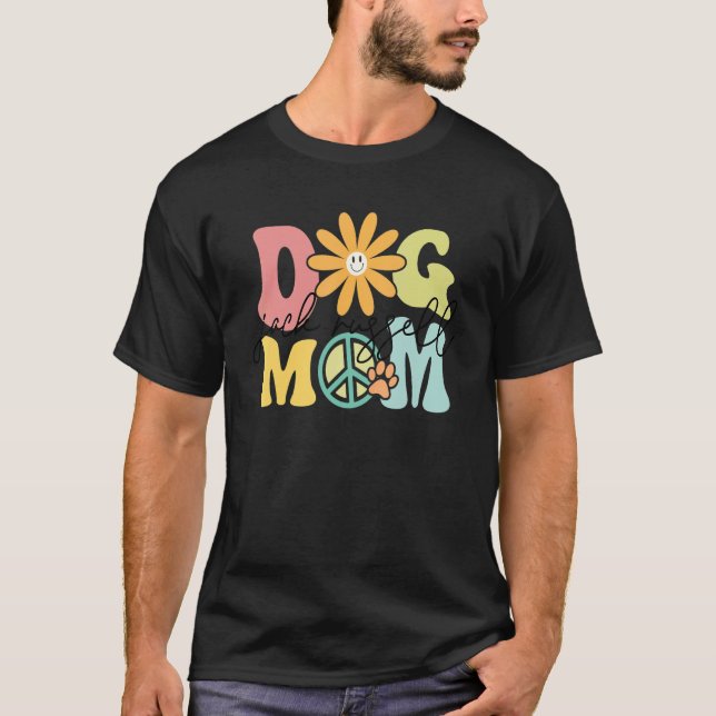 Jack Russel Groovy Dog Mum Women Pet T-Shirt (Front)