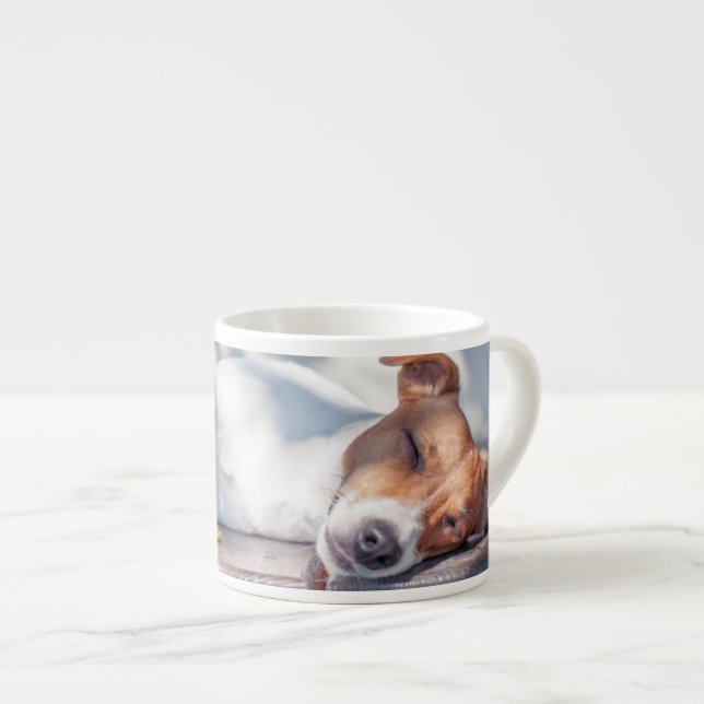 Jack Russel On Autumn Porch Espresso Cup (Front Right)