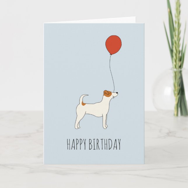 Jack Russel Terrier Birthday Card (Front)