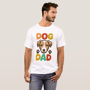 Jack Russel Terrier Dad Typography T-Shirt