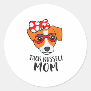 Jack Russel Terrier Mum Dog Jack Russell Mum Classic Round Sticker