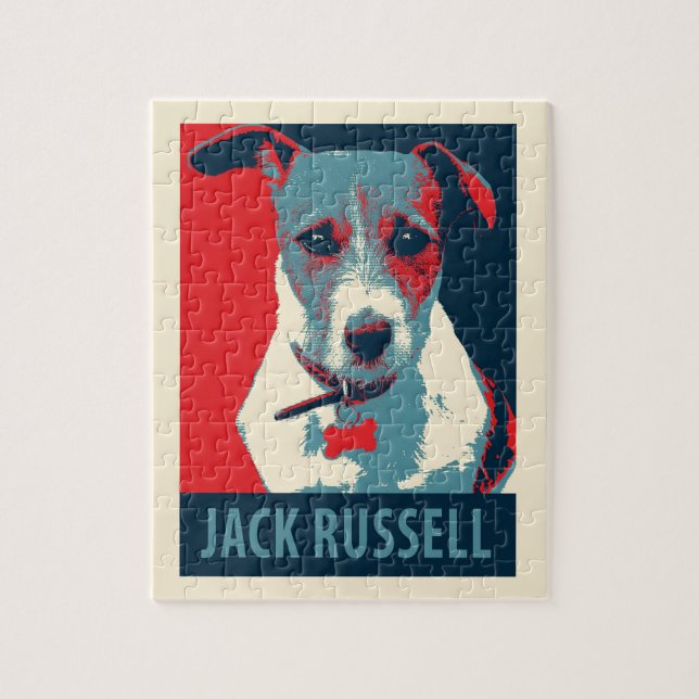 Jack Russel Terrier Political Hope Parody Jigsaw Puzzle (Vertical)