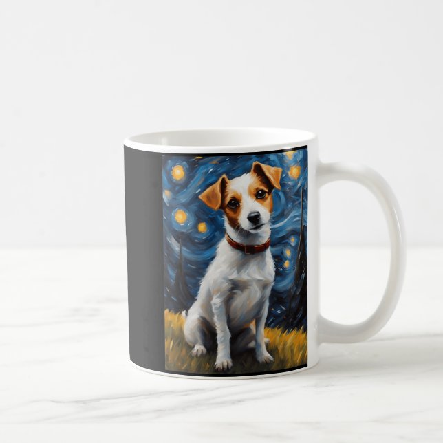 Jack Russel With Collar Painting Print  Coffee Mug (Right)