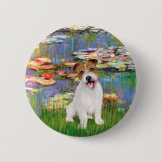 Jack Russell 11 - Llilies 2 6 Cm Round Badge