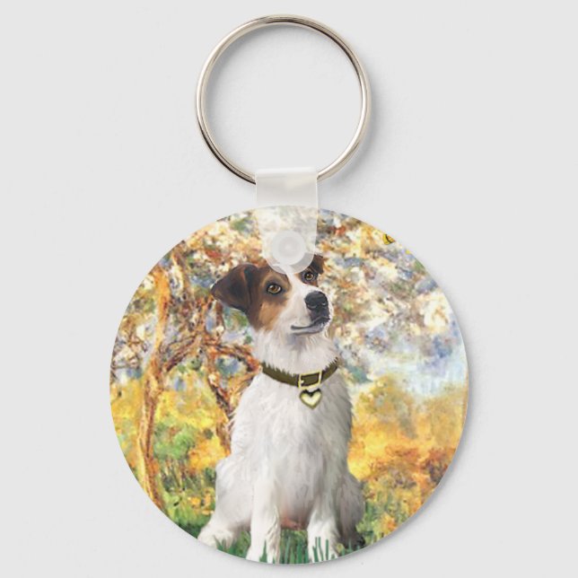 Jack Russell 3 - Spring Key Ring (Front)
