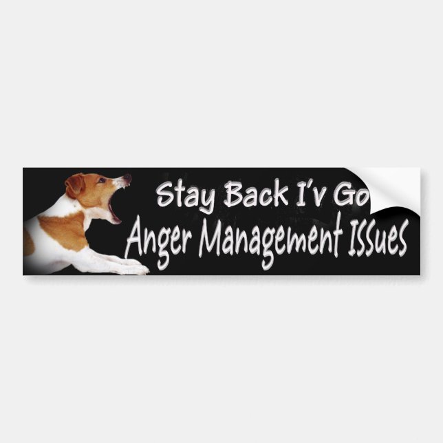 Jack Russell Anger Mgt Issues Bumper Sticker (Front)