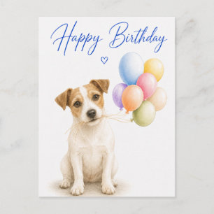 Jack Russell Birthday Postcard