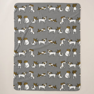 Jack Russell Cartoon Blanket