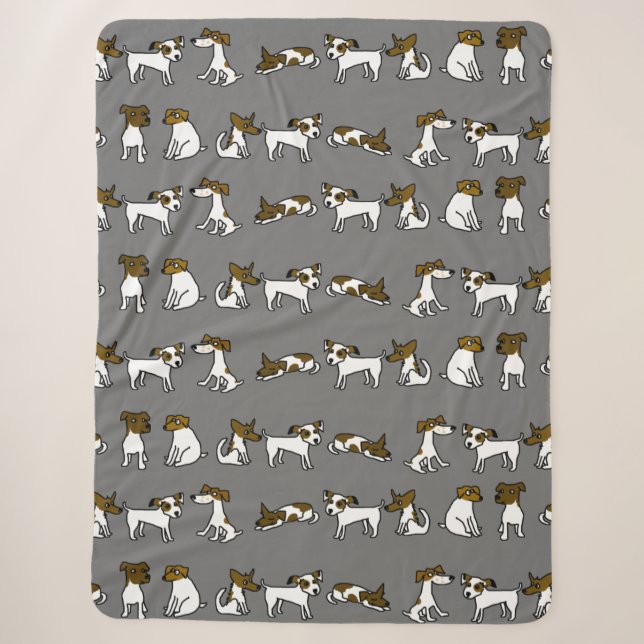 Jack Russell Cartoon Blanket (Front)
