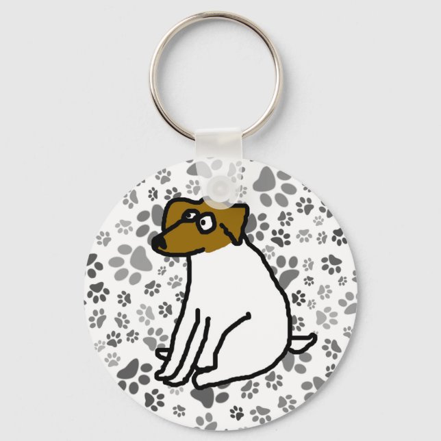 Jack Russell Cartoon Key Ring (Front)