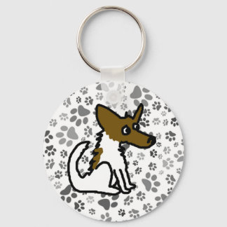 Jack Russell Cartoon Key Ring