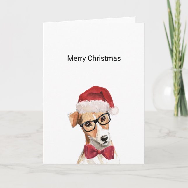 Jack Russell Christmas Card (Front)