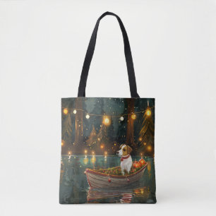 Jack Russell Christmas Festive Voyage Tote Bag