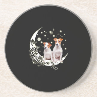 Jack Russell Couple Love Cute Jack Russell Coaster