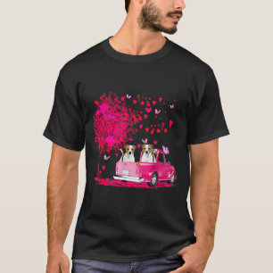 Jack Russell Couple Truck Happy Valentines Day Gif T-Shirt