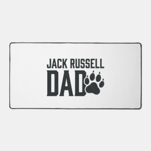 Jack Russell Dad Vintage Paw Print Shirt Design_1 Desk Mat