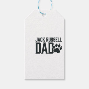 Jack Russell Dad Vintage Paw Print Shirt Design_1 Gift Tags