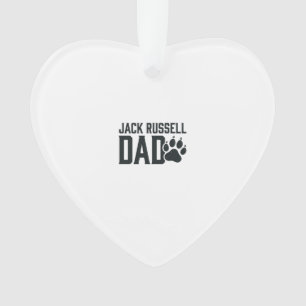 Jack Russell Dad Vintage Paw Print Shirt Design_1 Ornament