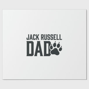 Jack Russell Dad Vintage Paw Print Shirt Design_1 Wrapping Paper