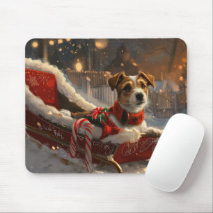 Jack Russell Dog Christmas Festive Mouse Pad
