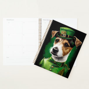 Jack Russell Dog in St. Patrick's Day Dress Planner