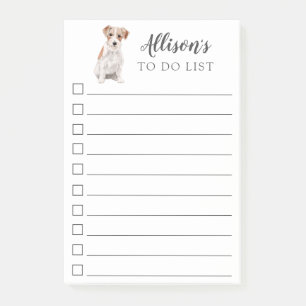 Jack Russell Dog Personalised To Do List Post-it Notes