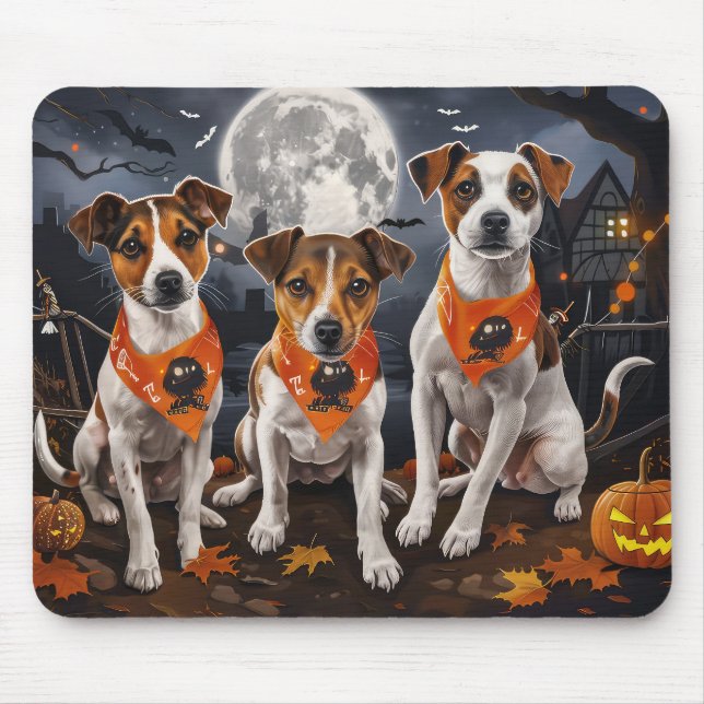 Jack Russell Halloween Spooky Mouse Pad (Front)