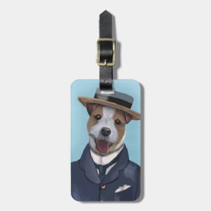 Jack Russell in Boater Luggage Tag