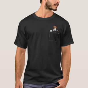 Jack Russell In Pocket Funny T-Shirt