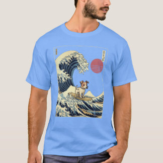 Jack Russell Kanagawa Japanese Surfing Wave friend T-Shirt