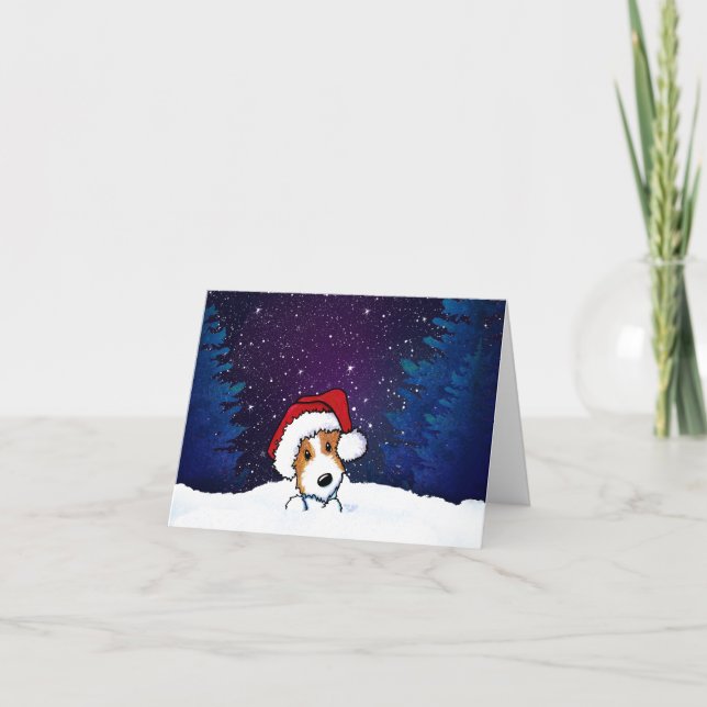 Jack Russell KiniArt Christmas Card (Front)