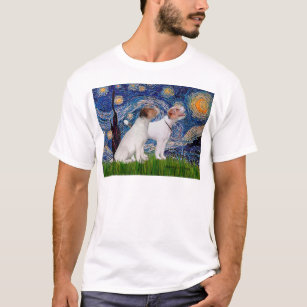 Jack Russell Pair 4 - Starry Night T-Shirt