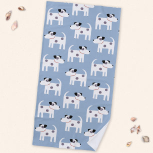 Jack Russell Parson Terrier Dog Pattern Beach Towel