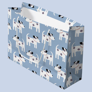 Jack Russell Parson Terrier Dog Pattern Large Gift Bag