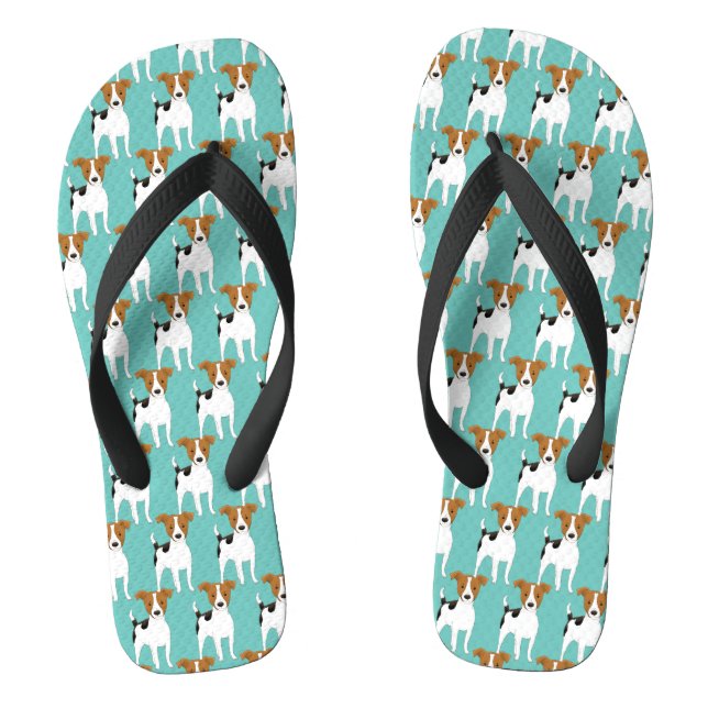 Jack Russell Pattern  Jandals (Footbed)